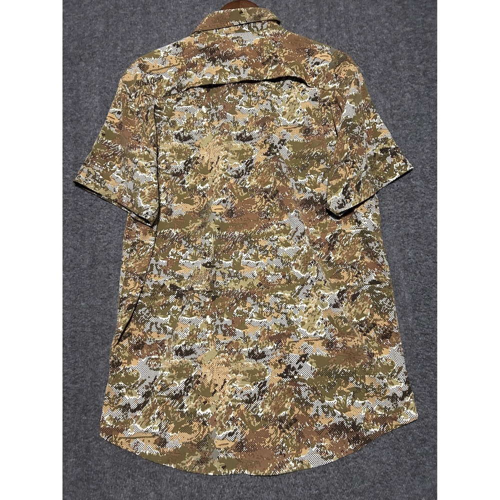 Duck camp digital camouflage button shirt mens short sleeve Large outdoors - Picture 3 of 8